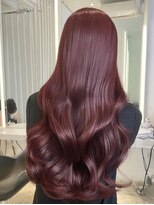 ネハス 名古屋栄店(nehus.) ワインレッドバーガンディブリーチなしダブルカラーレイヤー