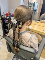 エイト 藤沢店(EIGHT fujisawa) ツイン編みおろし【藤沢/ヘアアレンジ/結婚式/同窓会】