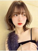 岡田洸太/韓国ボブ/韓国レイヤー/縮毛矯正/ヘーゼルベージュ