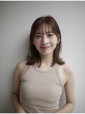 レイヤーカットウルフカットボブグレージュオリーブべージュ