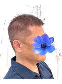 カラーリングと5ミリからのすっきり刈り上げスタイル！