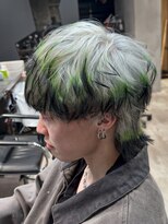 メンズサロン ガウディ 三宮店(men's salon Gaudi) エンドカラー×メンズデザインブリーチハイトーン×ウルフカット