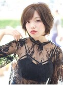 【赤羽リビーチ】透明感カラー+マニッシュショートボブ