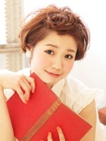 バング編み込みベリーキュート～マッシュショートボブアレンジ