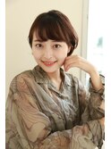 【ミニボブ】暖色系カラー×コンパクトショート　20代30代40代