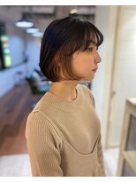 リコ エスト 上野店(lico est)&nbsp;インナーカラーベージュ小顔ナチュラルボブ10代20代30代