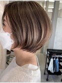 丸みショート×バレイアージュ