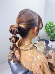 お呼ばれ玉ねぎヘアアレンジ♪