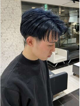 ヘアーアンドメイク ニューヨークニューヨーク 姫路店(Hair&Make NYNY) 韓国風メンズスタイル・ブルーブラック