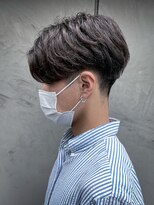 メンズサロン ガウディ 三宮店(men's salon Gaudi)&nbsp;カルマパーマ×メンズ刈り上げツーブロック前下がりマッシュ