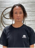 イケメンズロングパーマ×ツーブロ刈り上げ×スパイラルパーマ