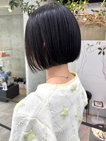 セル(CELL)&nbsp;髪質改善トリートメント　切りっぱなしボブ　ショートボブ　黒髪