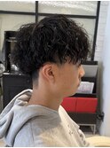 メンズカットツイストスパイラルパーマニュアンスパーマショート