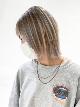 シオン(shion) ミディアム顔周りレイヤー前髪カット美髪_ba362821