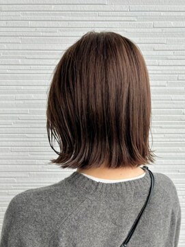 アパートメントヘアー 髪質改善ヘアカラー/佐賀/外ハネボブ/グレージュ
