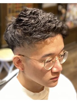 ヒロギンザ 難波店(HIRO GINZA) ジェット風ショート　フェード