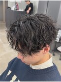 熊本メンズカット MEN'S HAIR センターパート ツイスパ