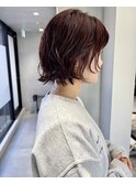 ココアベージュ/黒髪/クラゲヘアー/オリーブグレー/ボブ/表参道