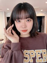 サンドイエナ 横浜店(sand yena)&nbsp;ボブディオリーブベージュ髪質改善縮毛矯正フェイスレイヤー