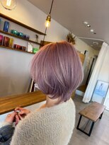 ビーグレイス 美濃加茂店(be Grace)&nbsp;ピンクグレー×小顔ボブ