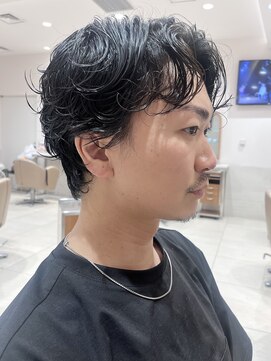 ピークアブー アヴェダ ギンザシックス(PEEK-A-BOO AVEDA GINZASIX) フェザーパーマニュアンスパーマセンターパートビジネスマン◆