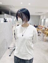 チェレ ブラン 堺東店(Chere brun)&nbsp;ボブインナーカラーミルクティーベージュブラック・ボブレイヤー