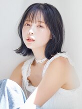 オーバーヘアー 倉敷店(over hair) 【over hair】ブルージュ×くびれボブ