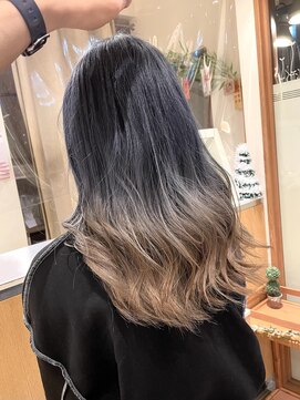 ヨハ ヘア パートナー(YOHA hair PARTNER) ◎ネイビーグレーグラデーション @shoki_yoha