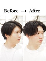 ヨシザワインク プレミアム 横浜 桜木町店(YOSHIZAWA Inc. PREMIUM)&nbsp;ビフォーアフターソフトスパイラルパーマツーブロセンターパート