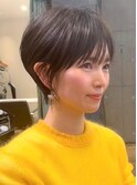 ひし形ショート/前髪あり/30代・40代/髪質改善