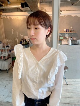 エイチヘア(h hair) 【hhair 四条大宮】耳掛けマッシュショート
