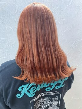 アルバム 池袋(ALBUM) オレンジミディ_グレージュカラーボブウルフ_ba421811