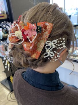 フレンズ 平岡店(friend's) 札幌平岡 成人式前撮り ヘアセット 五十嵐美穂