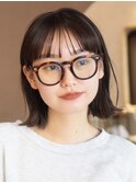 似合わせカット フルバング ロブ