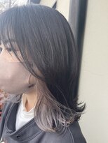 ジェリカ(Jlica) インナーカラー ダークグレー×ミルキーホワイトグレージュ