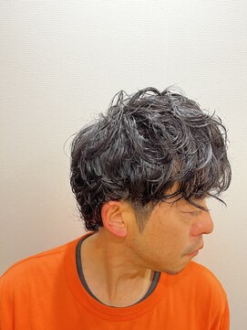 銀座マツナガ 神田店 30代40代垢抜け大人オシャレミディアムロッドパーマ