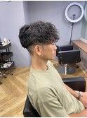 スペインカールスパイラルパーマツイストパーマフェード短髪