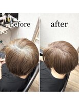 シュガー バイ エクラート 立川南口店(SUGAR by ECLART)&nbsp;【髪質改善】イルミナアンバー白髪ぼかし　白髪率80%【立川】