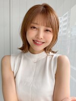 前髪 ネビージュ ボブルフ 黒髪 ワンレン 小顔 "