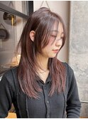 レイヤーカット オリーブベージュ カラー 韓国 髪質改善 仙台
