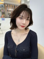 ロンドソレイユ 池袋(Lond soleil) ミニウルフレイヤーカット顔周り前髪韓国ミディアムロング/池袋