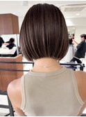 高崎髪質改善白髪ぼかしハイライトショートボブカット30代40代