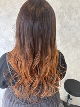 ウィット(8)&nbsp;艶ブラウン×オレンジグラデーション