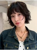 ボブパーマ/顔周りレイヤー／レイヤーカット/前髪/ボブ