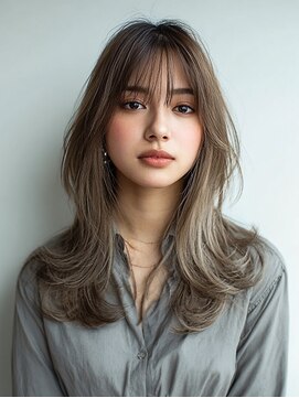 ダル 渋谷/表参道(DAL.) バタフライレイヤーロングレイヤーハイトーングレージュブリーチ