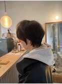 大人似合わせカット/2wayバング/アッシュベージュ/白髪ぼかし
