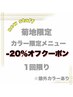 【1回限り!】菊地限定-20%オフ!カラークーポン♪