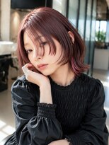 シオン(shion) くびれミディボブピンクベージュ顔周りレイヤー_F1761