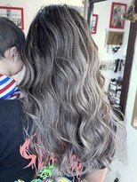 ブレイズヘアー(BLAZEhair) 【3ヶ月経過】ホワイトバレイヤージュ×ブリーチ2回