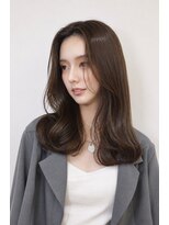 アース コアフュールボーテ 松本庄内店(EARTH coiffure beaute) ナチュラルベージュ_ヨシンモリ_顔周りレイヤー_レイヤーカット